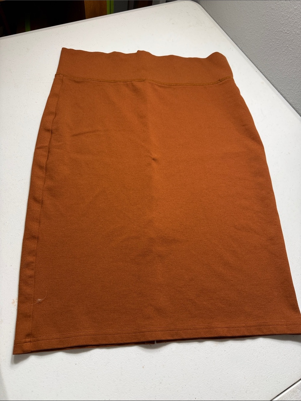 Classic Pencil Skirt in Rust Orange
